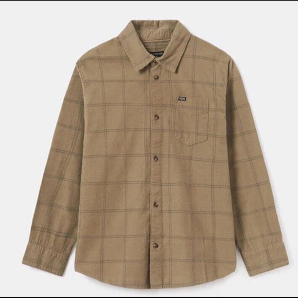 Nukutavake Button Down Corduroy Plaid Shirt Size 16